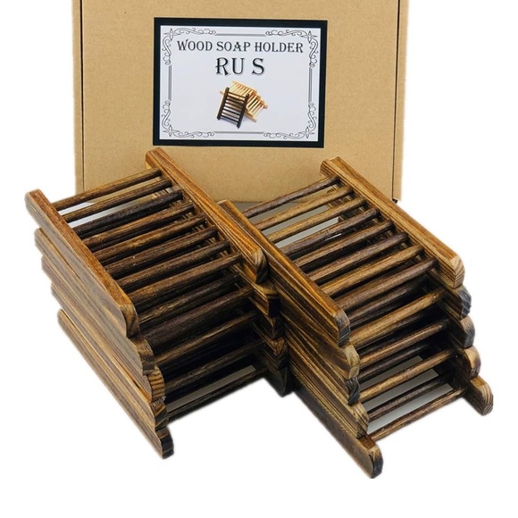 Bamboo soap dish set 7pcs - Picture 2 of 3